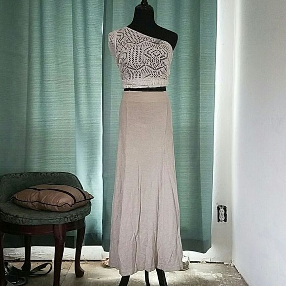 Carole Little Dresses & Skirts - CAROLE LITTLE • Vtg Elegant Beige Maxi Skirt